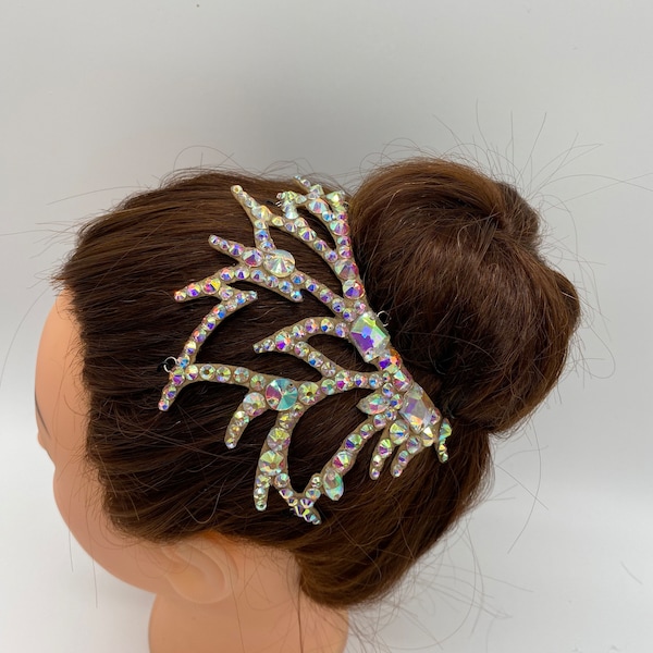 Ballroom Rhinestones Decorative Hairpiece . Dance jewelry. Dance hair accessories.