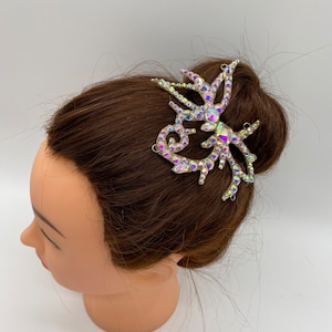 Ballroom Rhinestones Decorative Hairpiece . Dance jewelry. Dance hair accessories. Crystal AB Hairpiece.