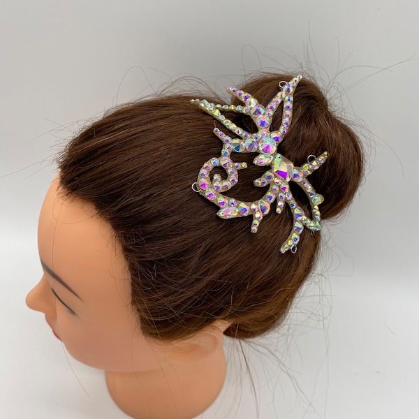 Ballroom Rhinestones Decorative Hairpiece . Dance jewelry. Dance hair accessories