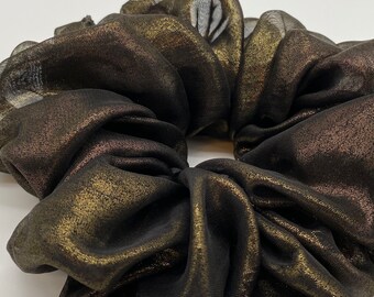 Black Chiffon Scrunchie. Large Scrunchie. Messy Bun Elastic  display picture 1