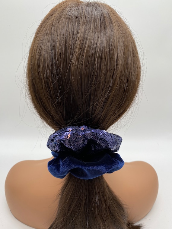 SEQUIN SCRUNCHIE NAVY BLUE SEQUIN SCRUNCHIE NAVY BLUE