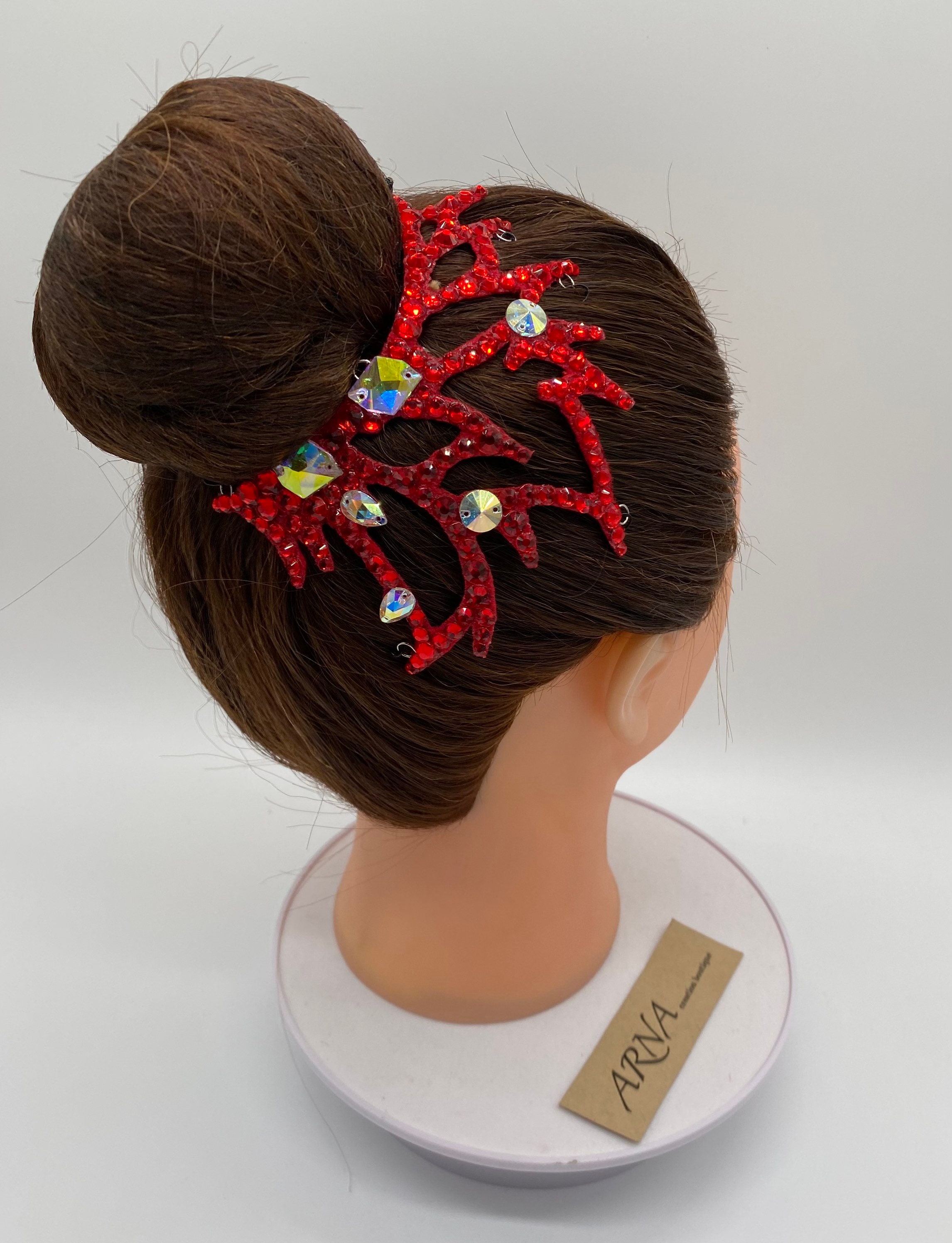 red bridal headpieces