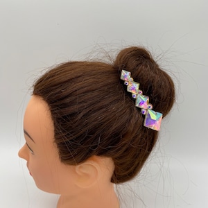 Rhinestones headpiece. Alligator Hair Clip. Ballroom Hairpiece. Dance Hair Accent. Gymnastics Crown. Head Jewelry. Crystal Hair Decoration.