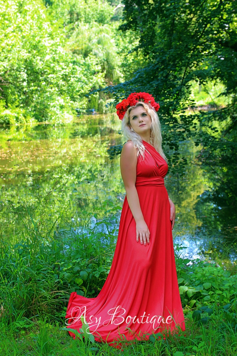 Ruby Red Maternity Dress