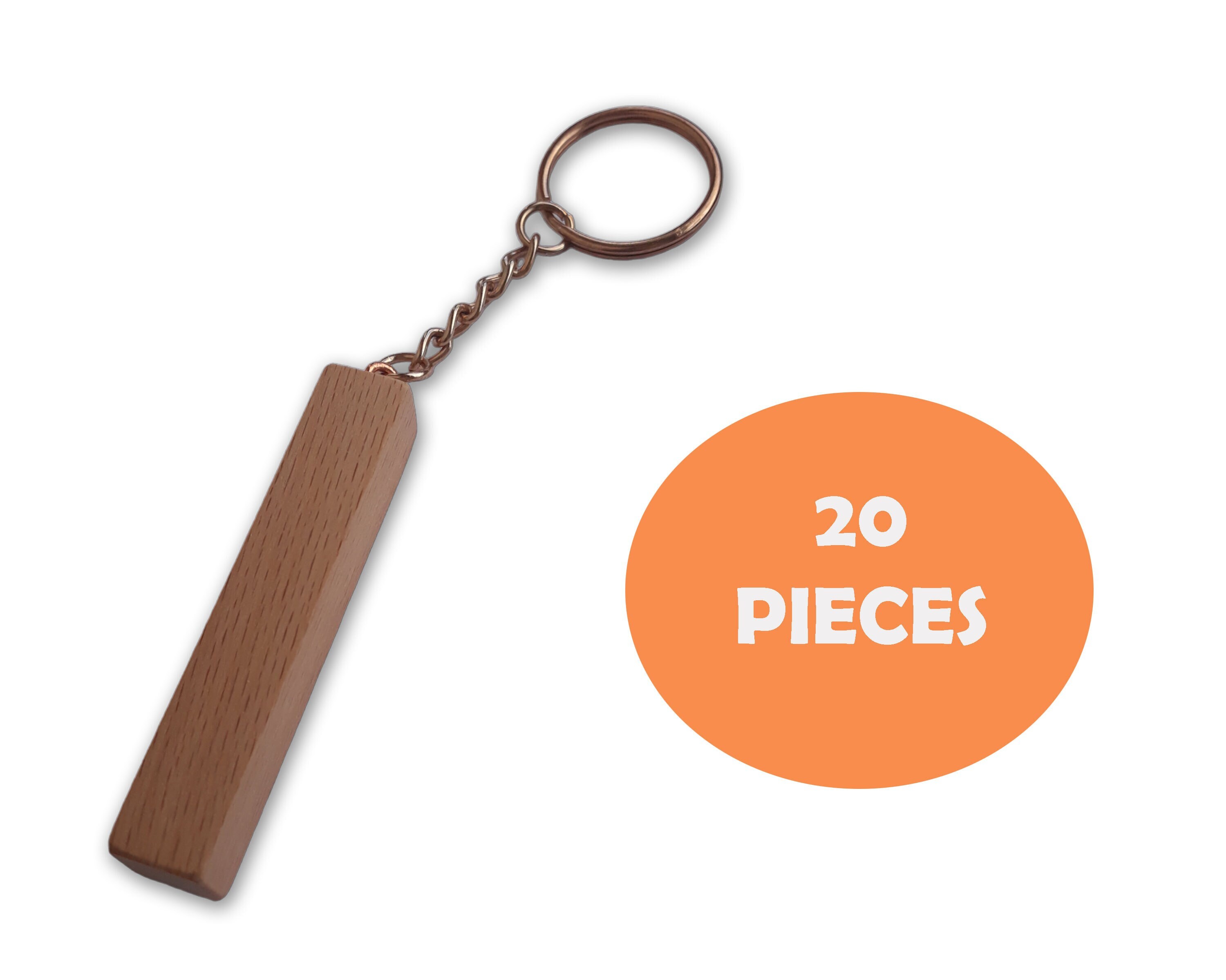 25pcs Leather Wood Keychain Blank Unfinished Wooden Keychains for Laser  Engraving DIY Various Key Tags Wood Crafts Gift