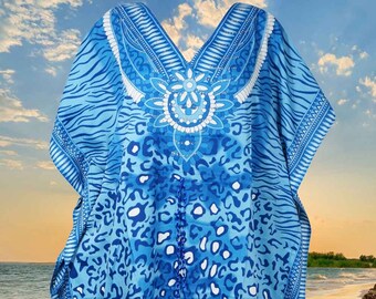 Womens Boho Dress, Bohemian Dress, Blue Maxi Dress, Printed Resort Beach Dress, Plus Size Travel Maxi Dress L-2XL