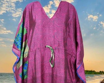 Womens Maxi Kaftan Dress, SUGAR, GIFT FOR Mom, Purple Blue Print Caftan, Beach Cover Up, Boho Fashion L-2XL One size