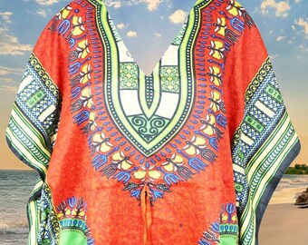 Womens Red Kaftan, Festival Summer Kaftan Dress, Dashiki Hippie Tunic Oversize Caftan, L-2XL