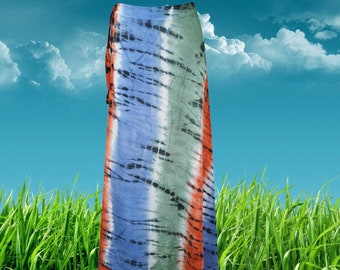 Womens Tie Dye Wrap Skirt, Long A Line Skirt, Cool Tie Dye Design, Eco-friendly Dyeing, Maxi Wrap Skirts One size