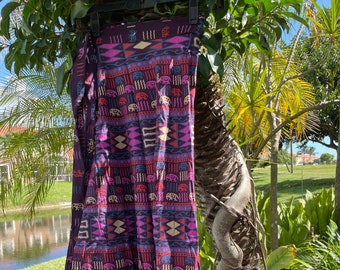 Womens Cotton Wrap Skirts, Maxi Purple Wrapskirt, Beautiful Animal Print Wraparound Tribal Boho Hippie Wrap Around Skirts One Size