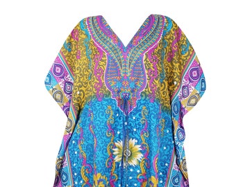 Women Gorgeous Maxi Kaftan Dress, blue, Pink Printed Cruise Boho Long Dress, Loose Boho Kaftan, Maxi Dress, gift For Mom L-2XL