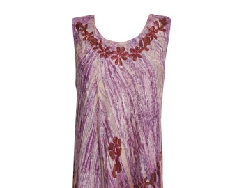 Womens Sundress, Beautiful Tie Dye Purple Pink Groovy Summer Celebration Swing Flowy Dresses XL