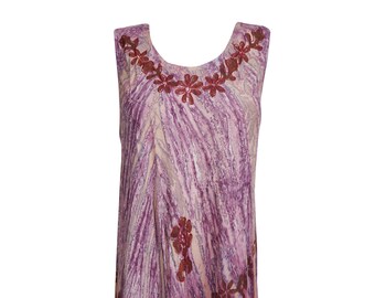 Womens Sundress, Beautiful Tie Dye Purple Pink Groovy Summer Celebration Swing Flowy Dresses XL