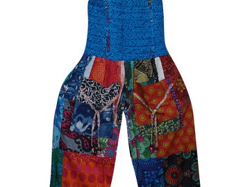 Womens Yoga Pants, Bohemian Colorful Hippie Printed Harem Pant, Yogini Pants S/M