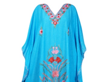 Womens Kaftan Dress, Festival Dress, Party Dress, Peach Embroidered Dress, Long Dress, Boho Dress, Hippie Dress, Beach Dress L-4XL