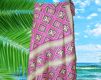 Womens Long Wrap Skirt,"swoon in the lagoon" Floral Sari Skirt, Beach Skirt, Reversible 2 Layer Maxi Skirts, Wrap Skirts One Size