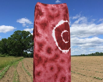 Tie Dye Wrap Skirt, Dusty Rose Red Dyed Wrap Skirt, Womens Wrap Skirt, Maxi Wrap Skirts One size