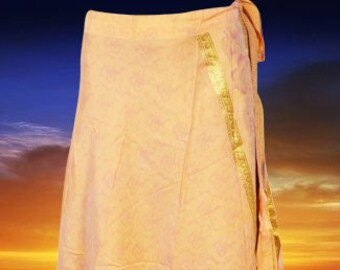 Womens Beach Silk Wrap Skirt, "Looks To Thrill" Floral Wrap Around Skirt, Magic Two Layer Wraparound Maxi Skirts One size