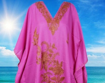 Kaftan For Womens, Boho kaftan, Electric Pink, Caftan, Resort wear, Cotton Caftan, Cotton Midi dress, Gifts for her L-4XL