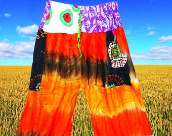 Hand Dyed Harem Pants, Lounge Pants, Hippie Pants, Tie Dye Baggy Pants, Festival Pants, Festival Clothing, Tye Dye Genie Pants
