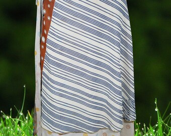 Womens Wrap Skirt, White Printed, Recycle Sari Two Layer Reversible Skirts, Magic Wrap Around Skirts One size