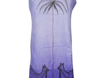 Sun To Earth Beach Breeze Tank Dress Beautiful Embroidered Sleeveless Cover Up Beach Dress