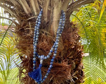Lapis Lazuli Mala, Lapis Mala Necklace, Spiritual Jewelry, Handmade Mala Bead, Lapis Mala, Mala for Clarity