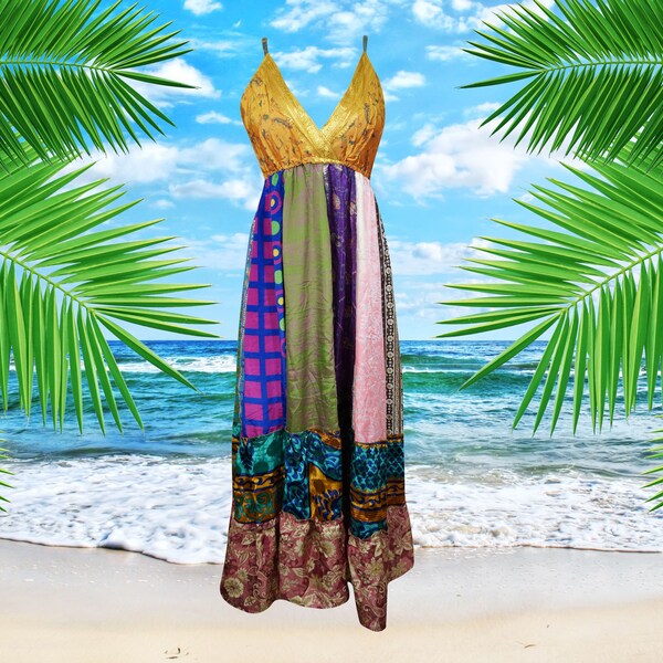 Bohemian Silk Maxi Dress