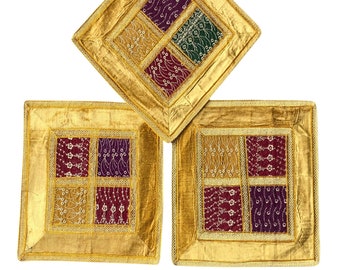 Decorative Cushion Cover Embroidered Patchwork Lace Throw Pillow Cases 16"X16"