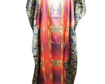 Womens Cruise Kaftan Dress, Soft Satin Silk Beach Cover Up Maxidresses, Caftan  Resort Wear, Beach Travel Long Caftan One Size, L-3XL