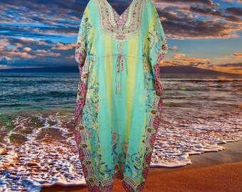 Women Kaftan Sheer Maxi Dress, Soft Georgette Long Caftan Gown, Handmade Gift, Sage Green Kaftan, Bohemian Oversize Dresses, One size L-2XL