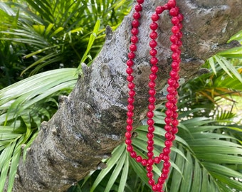 Tibetan Red Coral Mala, Buddhist Mala, Tibetan Mala, Meditation Mala, Natural Red Coral Beads Red Coral, Natural Beads Mala