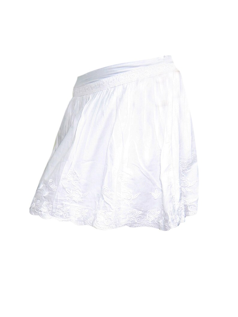 Womens Summer Skirt Cotton White Short Skirt Boho Fashion | Etsy