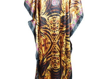 Bohemian Kaftan, Resort Kaftan, Brown Gold Caftan Maxi Dress, Resort Wear, Beach Long Caftan One Size, L-4XL