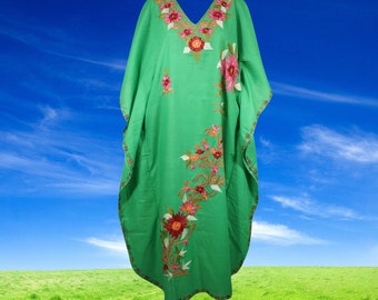 Green Kaftan Maxi dress, Caftan, Long Kimono Dress, Evening dress, Oversized Loose Stylish Maxi Kaftan Dresses. One size, L-2X