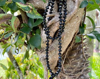 Saturn Black Crystal Mala Handmade Mala, Sacred Geometry, Positivity Altar