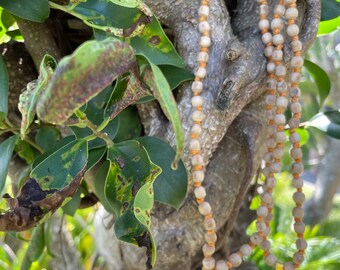 Tulsi Mala Necklace, Prestrung Tulsi Mala Beads, Natural Beads, Brown Wood Beads, Hindu Prayer Beads