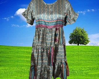 Gray Printed Summer dress, Short Dresses for Women, Shift Dress  Floral Handmade Summer, Resort, Day dress, Short Dresses M