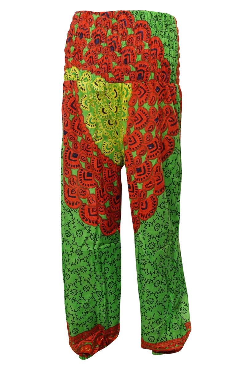 Bohemian Green Harem Pant Mandala Print Hippie Yogini Pants | Etsy