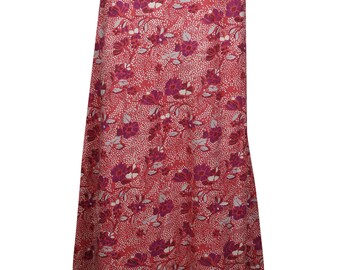 Sherbet Peach Floral Rayon Wrap Skirt Maxi Boho Chic Beach Bikini Cover Up Resort Wear Mauii Sarong Dress For Womens