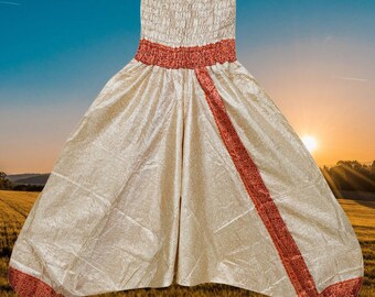 Women Harem Trouser, pale pink Floral Print Pant, Gypsy Pants, Boho Hippie Aladdin Pant, Smock Waist Sari Pants S/M/L