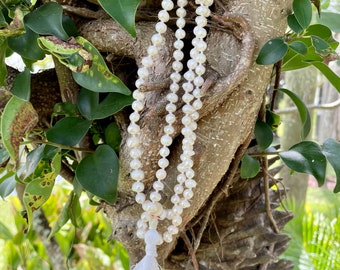 Pearl Mala Beads, Yoga mala, pearl mala Hindu prayer yoga meditation Malas, Mindful Living, Japamala Necklace, Yoga Mala, Conscious Design