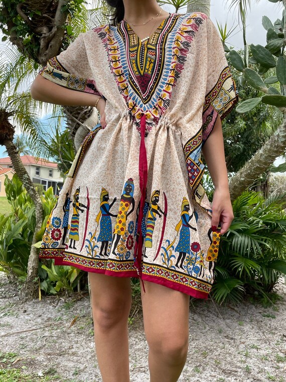 Womans Kaftan Hippie Dashiki Resort 