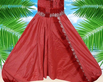 Sari Aladdin Pants, Pink Floral Boho Hippie Harem Pants, Sari Pant, Baggy Pants, High Waist Loose Lounge Genie Pant S/M/L