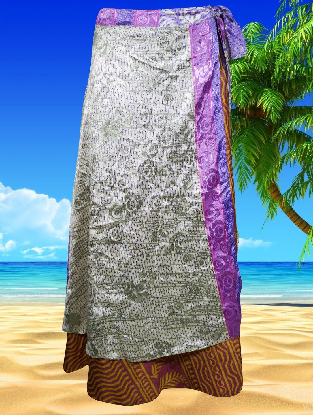 Winter white top wrap skirt