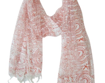 Womens Printed Wrap Cotton Fringe Beach Wrap Scarf Pareo Sarong