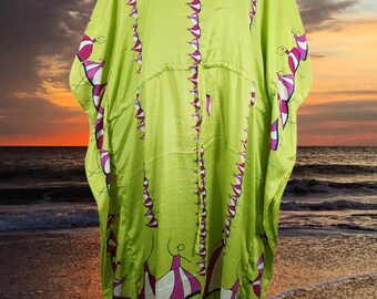 Womens Maxi Kaftan, Lime Green Ballerina Caftan, Housedress, Beach Coverup, Summer Caftan, Expecting Moms, Resort, Cruise Caftan L-2X