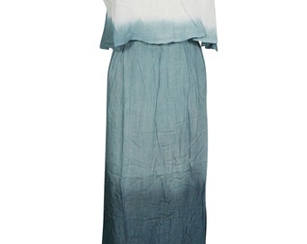 Bohemian Chic Womens Strap dress, Casual Maxi Dress, Tie Dye Summer Beach Long Sundress S/M