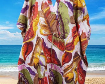 Womens Muumuu, Cotton Short Kaftan, Colorful Short Dress, Beach Cover up Caftan Dress , Housedress, Fall Boho, Travel Kimono S/M