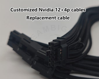 dreambigbyray customized nvidia 12+4p to 3x8p 2x8p cable 3090Ti 4090 power cable 16pin 600W
